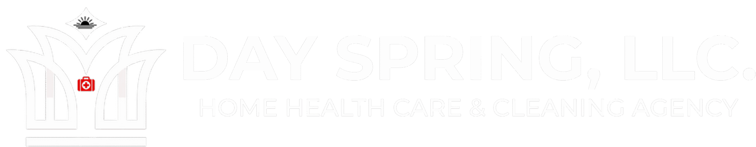Day Spring Horizontal Logo - White